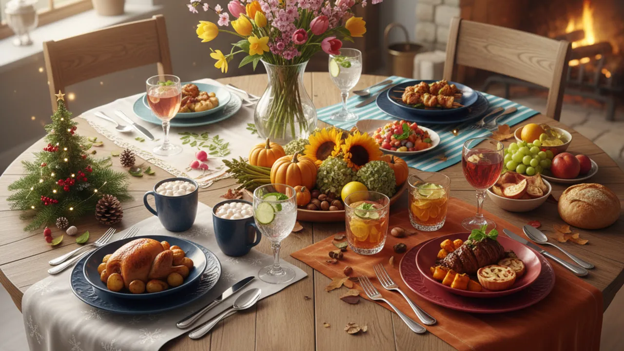 Mevsimlere Göre Sofra Düzeni ve Sunum Fikirleri: Her Mevsim İçin İlham Verici Öneriler