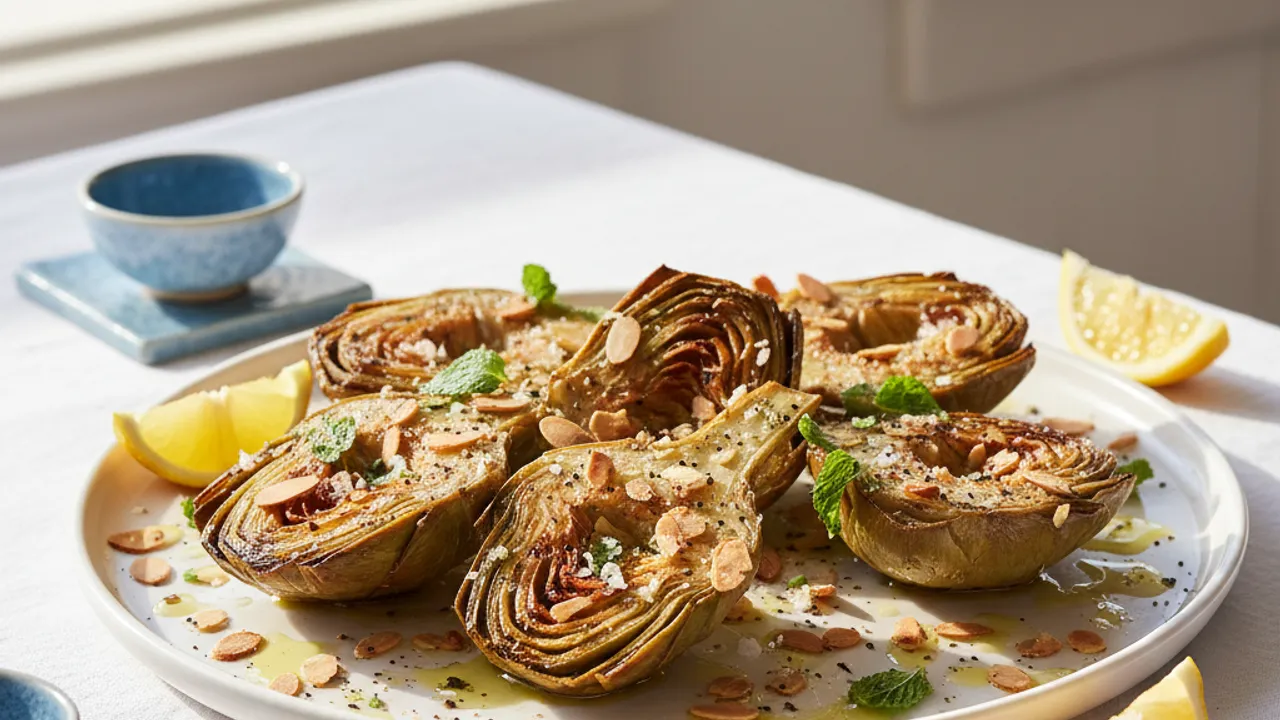 Fırında Bademli Enginar Tarifi