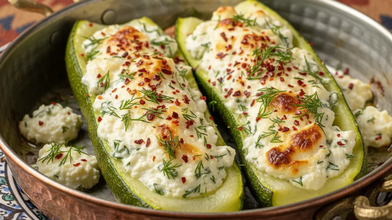 Fırında Peynirli Kabak Tarifi