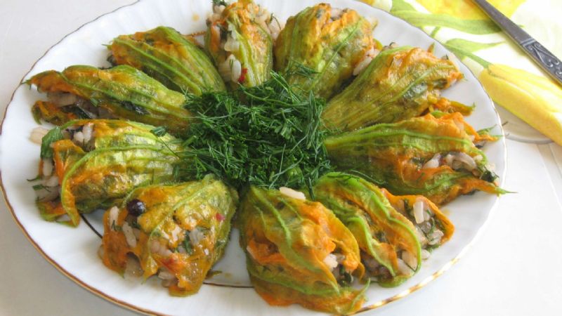 Kabak Çiçeği Dolması Tarifi