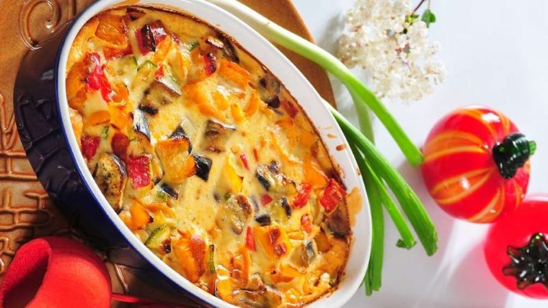 Labne Peynirli Sebze Flan Tarifi
