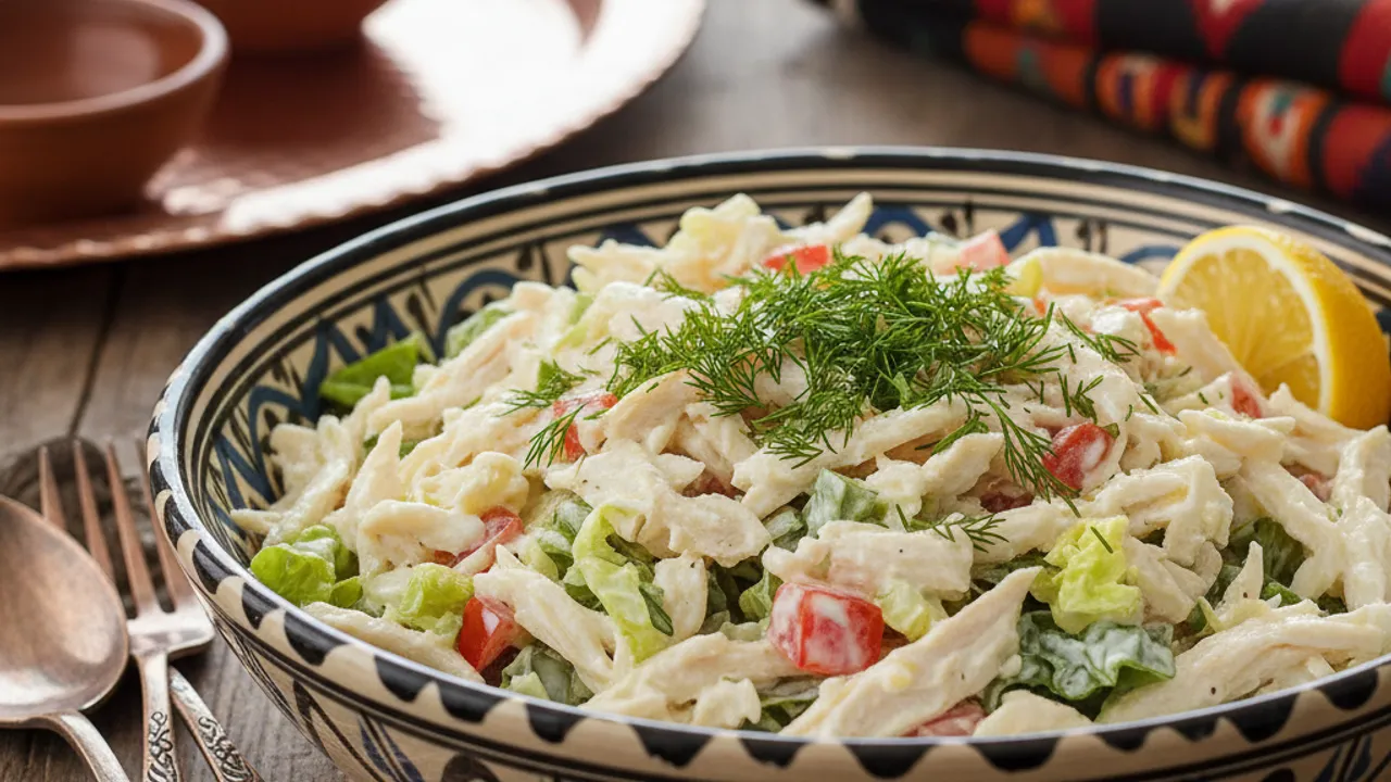 Mayonezli Tavuk Salatası Tarifi